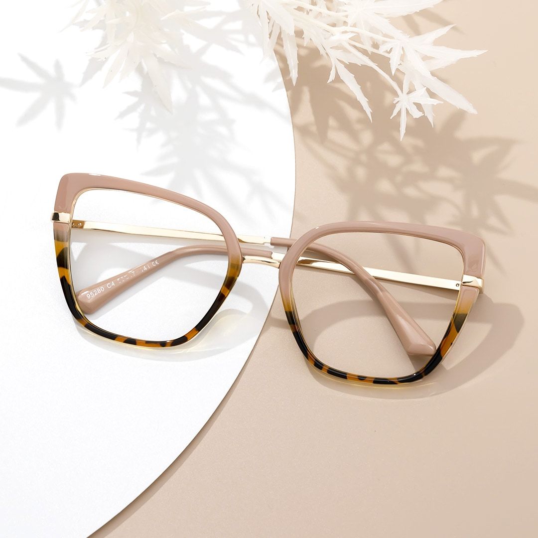 Rectangle Pink Eyeglasses